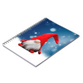 Schattige Kerstman Sneeuwsterren Notitieboek (Linkerzijde)