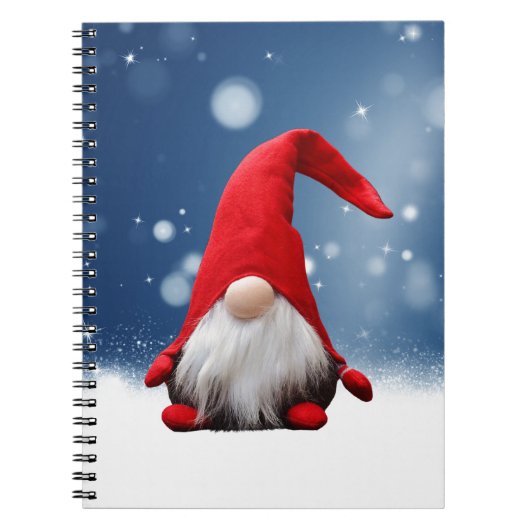 Schattige Kerstman Sneeuwsterren Notitieboek (Voorkant)
