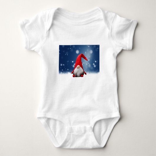 Schattige Kerstman Sneeuwsterren Romper (Voorkant)