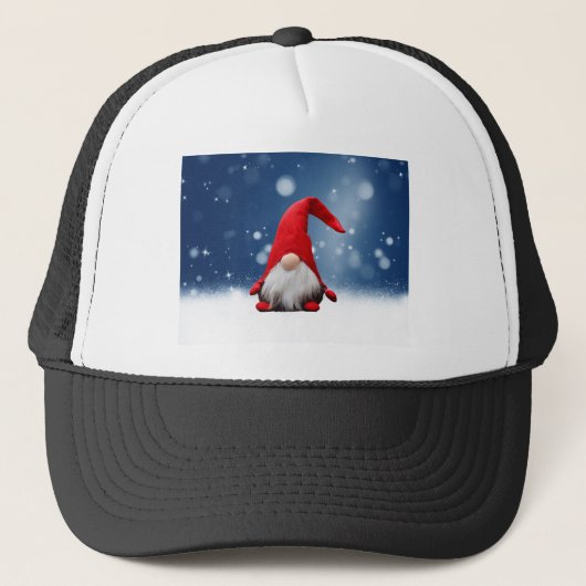 Schattige Kerstman Sneeuwsterren Trucker Pet (Voorkant)