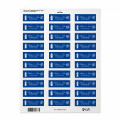 Schattige Kerstman Sneeuwvlok Adres Etiket (Full Sheet)