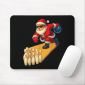 Schattige Kerstman speelt met bowlingbal en NS-bow Muismat (Met muis)