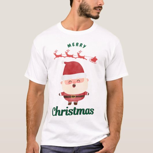 Schattige Kerstman T-shirt (Voorkant)