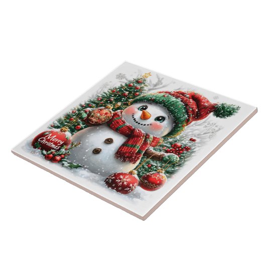 Schattige kerstman tegeltje (Zijkant)