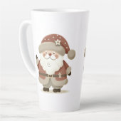 Schattige Kerstman & Tekening Kerstmis Latte Mok (Linkerhoek)