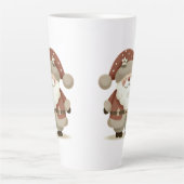 Schattige Kerstman & Tekening Kerstmis Latte Mok (Voorkant)