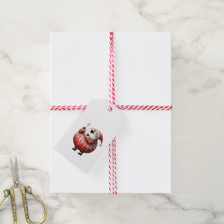 Schattige Kerstman Vakantie Festieve Kerstmis Cadeaulabel