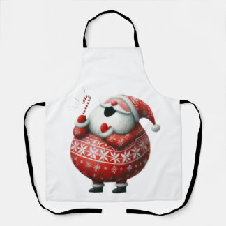 Schattige Kerstman Vakantie Festieve Kerstmis Schort