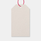 Schattige kerstman van gemberkoek met kerstmuts - cadeaulabel (Achterkant)