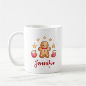 Schattige kerstman van peperkoek Kerstmis Koffiemok (Links)