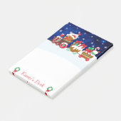 Schattige kerstman van peperkoek Trein Prettig ker Post-it® Notes (Schuin)