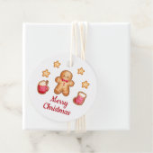 Schattige kerstman van peperkoek vrolijk kerstfees bedankjes labels (In situ)