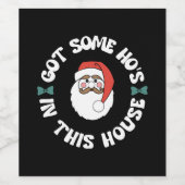 Schattige Kerstman  Wijn Etiket (Enkel label)