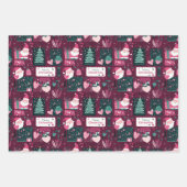 Schattige kerstmanpatroon inpakpapier vel (Voorkant 3)