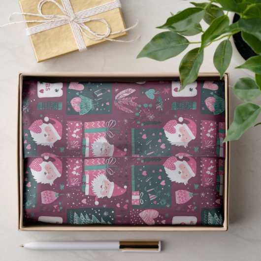 Schattige kerstmanpatroon tissuepapier (Geschenk)