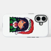Schattige kerstmeisje Case-Mate iPhone case (Achterkant (horizontaal))