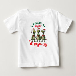 Schattige Kerstmij Gelooft in Sinterklaas en Dinos
