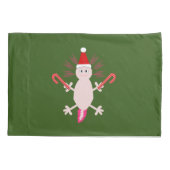 Schattige Kerstmis Axolotl dubbelzijdig patroon Kussensloop (Achterkant)