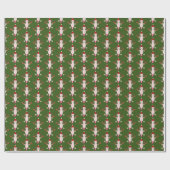 Schattige Kerstmis Axolotl Patterned Cadeaupapier (Vlak)