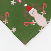 Schattige Kerstmis Axolotl Patterned Fleece Deken (Hoek)
