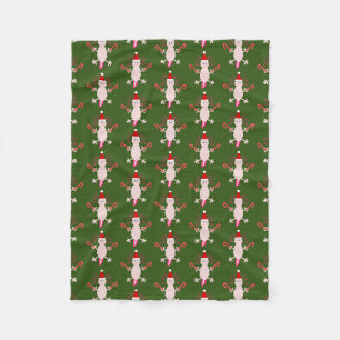 Schattige Kerstmis Axolotl Patterned Fleece Deken