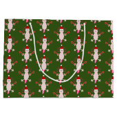 Schattige Kerstmis Axolotl Patterned Groot Cadeauzakje (Achterkant)