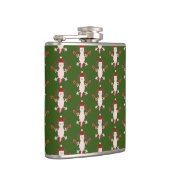 Schattige Kerstmis Axolotl Patterned Heupfles (Rechts)