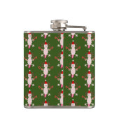 Schattige Kerstmis Axolotl Patterned Heupfles (Achterkant)
