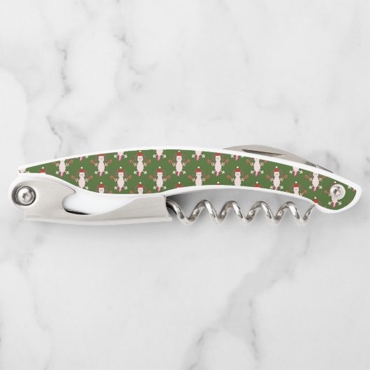 Schattige Kerstmis Axolotl Patterned Kurkentrekker (Voorkant)