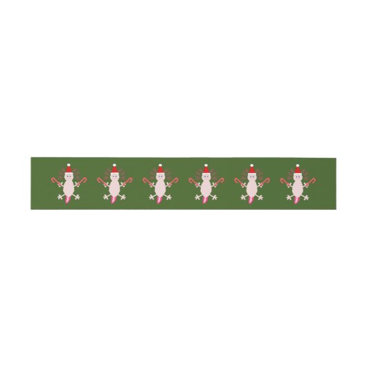 Schattige Kerstmis Axolotl Patterned Uitnodigingen Wikkel (Vlak)