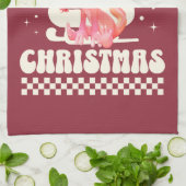 Schattige Kerstmis Axolotl Prettig Kerstfeest Theedoek (Gevouwen)