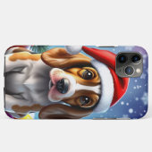 Schattige Kerstmis Basset Hond Speelse Vreugde Case-Mate iPhone Case (Achterkant (horizontaal))