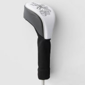 Schattige Kerstmis bel Lijn Kunst Knop Golfheadcover (Schuin)