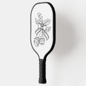 Schattige Kerstmis bel Lijn Kunst Knop Pickleball Paddle (Links)