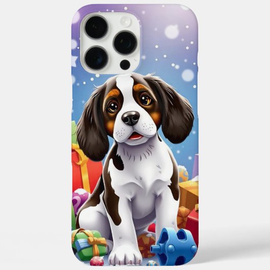 🎄🐶 Schattige Kerstmis Cartoon-Stijl Puppy Vreugd Case-Mate iPhone Case (Achterkant)