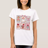 Schattige Kerstmis Coquette Frames T-shirt (Voorkant)