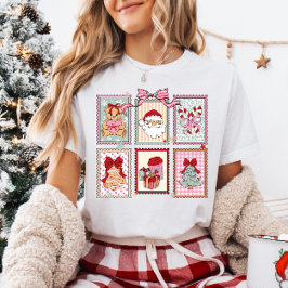 Schattige Kerstmis Coquette Frames T-shirt