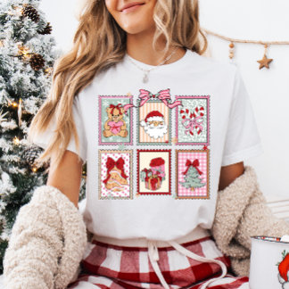 Schattige Kerstmis Coquette Frames T-shirt