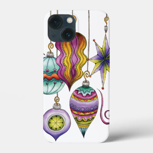 Schattige Kerstmis, Elegante en Fantasievolle Glas Case-Mate iPhone Case (Achterkant)