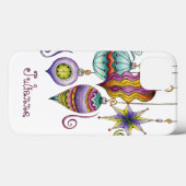 Schattige Kerstmis, Elegante en Prachtige Glas Orn Case-Mate iPhone Case (Achterkant (horizontaal))