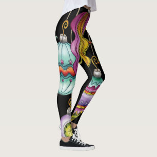 Schattige Kerstmis, Elegante en Prachtige Glas Orn Leggings