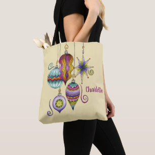 Schattige Kerstmis, Elegante en Prachtige Glas Orn Tote Bag