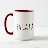 Schattige Kerstmis FA LA LA LA Mok (Links)