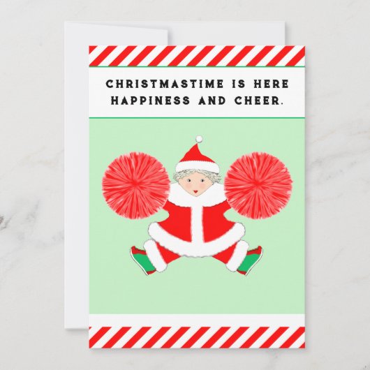 Schattige Kerstmis Feestdagenkaart (Voorkant)
