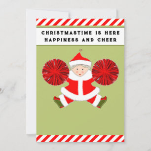 Schattige Kerstmis Feestdagenkaart