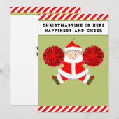Schattige Kerstmis Feestdagenkaart (Voorkant / Achterkant)