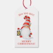 Schattige Kerstmis Gnome Gepersonaliseerd Cadeaulabel (Voorkant)
