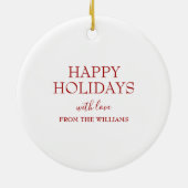 Schattige Kerstmis Gnome Gepersonaliseerd Keramisch Ornament (Achterkant)