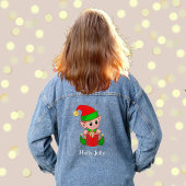 Schattige Kerstmis Groen Rode Elf Denim Jacket