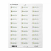 Schattige Kerstmis Ho Ho Ho, Candy Cane-sieraden Etiket (Full Sheet)